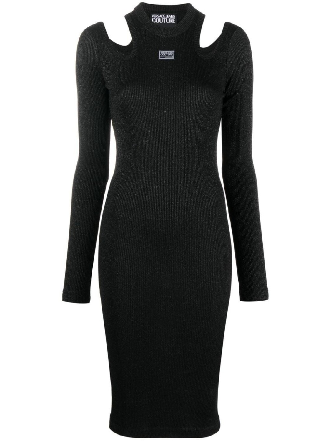 

Versace Jeans Couture трикотажное платье с вырезами, черный