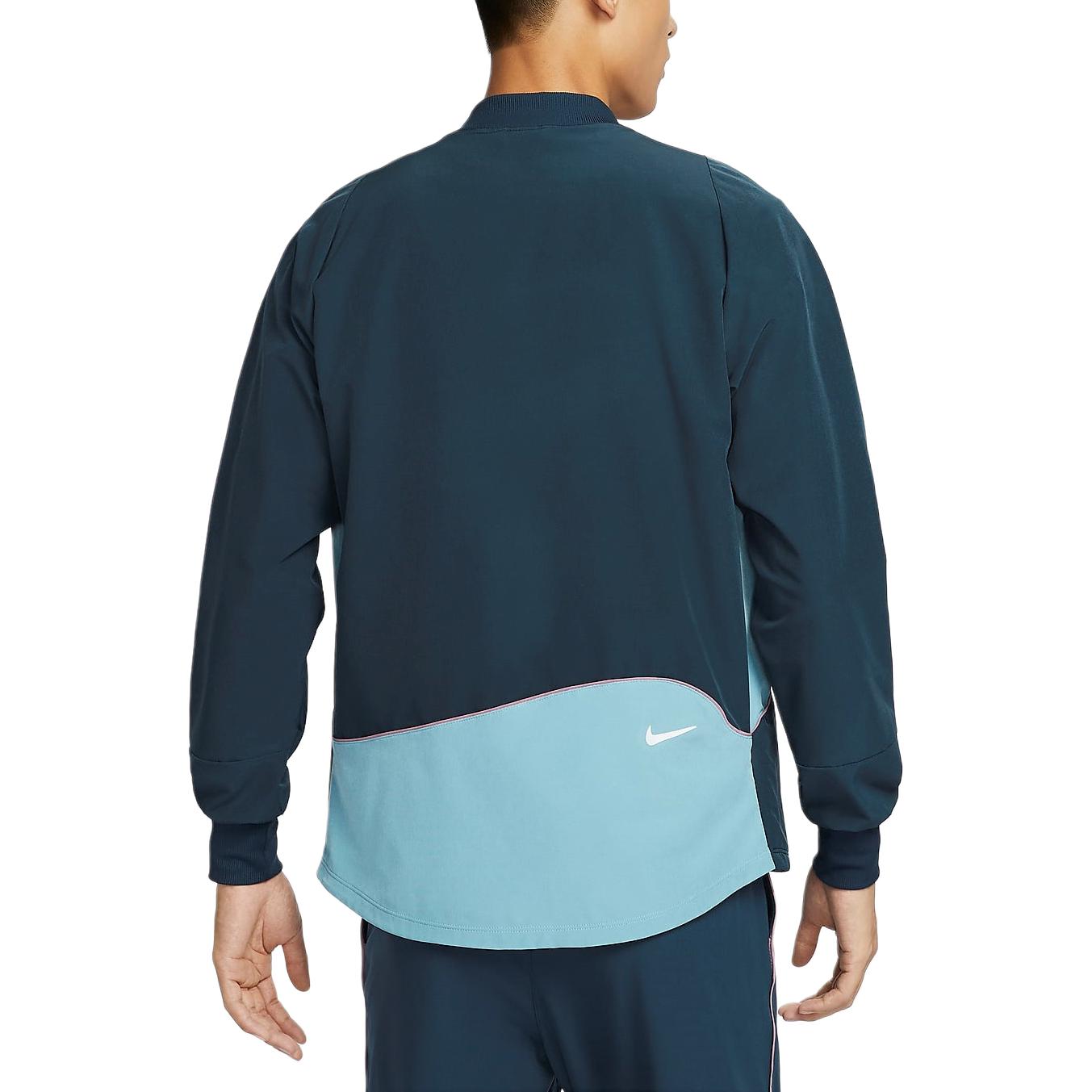 Nike Мужская теннисная куртка Dri-FIT, Arsenal Dark Sea Blue/Denim Blue Green/Bright Burgundy Red/White — фото 4