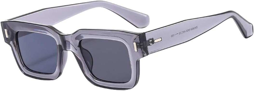 

Популярные модные солнцезащитные очки для женщин в стиле ретро-панк с прозрачными линзами цвета океана, мужские солнцезащитные очки с защитой от УФ-излучения UV400 и заклепками UUPTTPL, Gray Gray