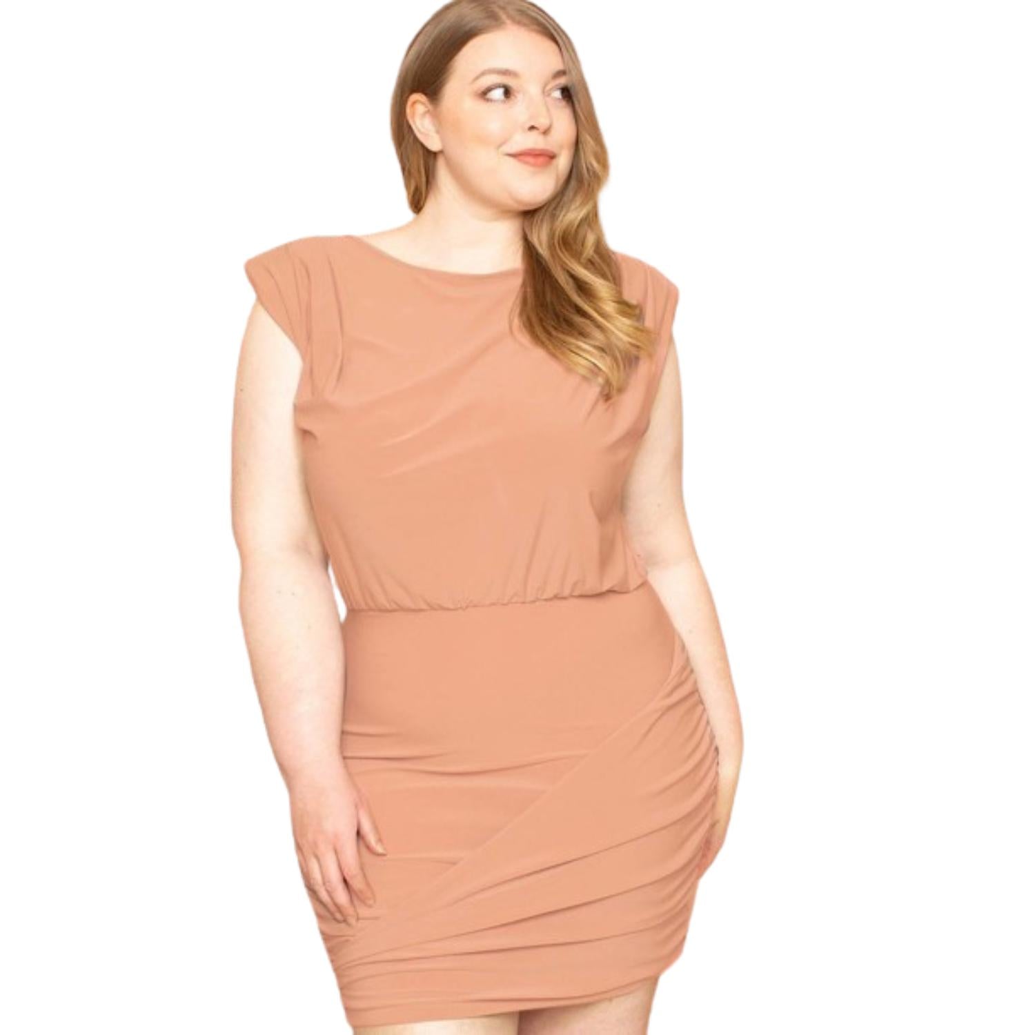 

Мини-платье с отделкой в ​​сборку FASHNZFAB, цвет mauve