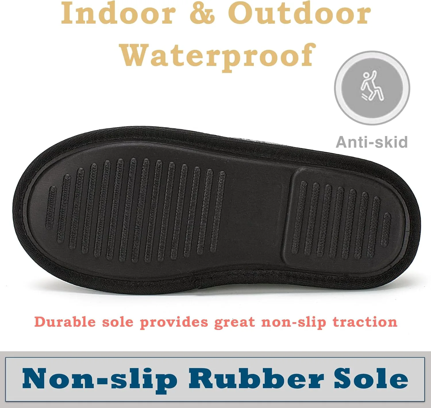 

Мужские тапочки cosyone1997 с эффектом памяти, домашняя обувь для мужчин для внутри и снаружи, нескользящие тапочки-мокасины, размер 8-15, серый