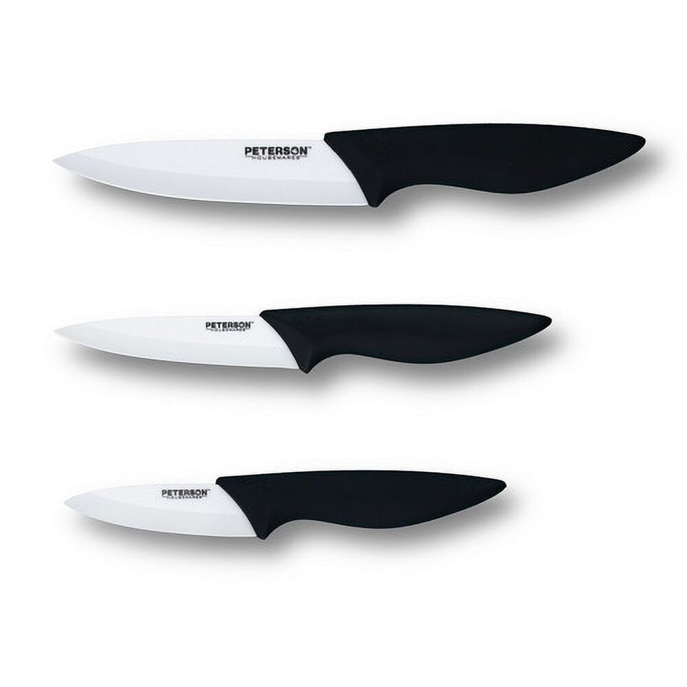 

Набор керамических ножей Peterson Housewares Inc 3 шт, черный