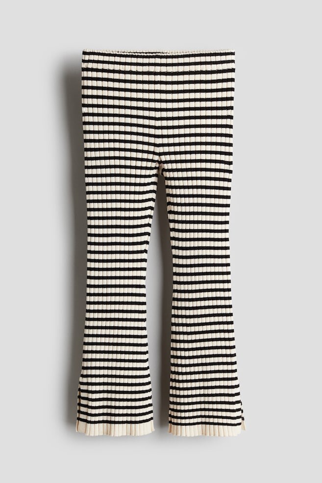 

Расклешенные брюки рельефной вязки H&M, белый
