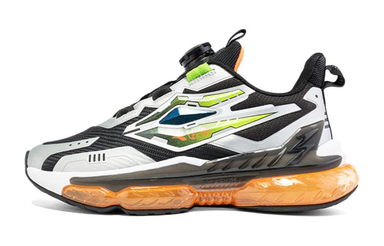 

361°KIDS Низкие детские беговые кроссовки black silver green для подростков