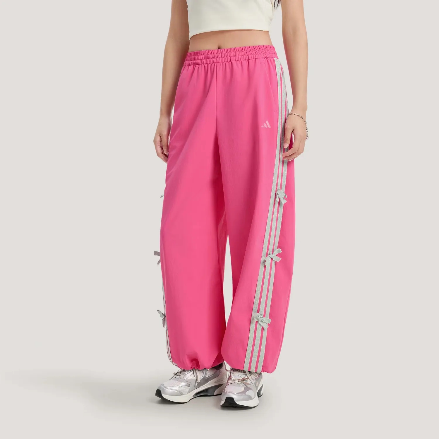 Брюки Dance WOVEN PANT Casual женские Adidas, bright розовый/jade белый — фото 4
