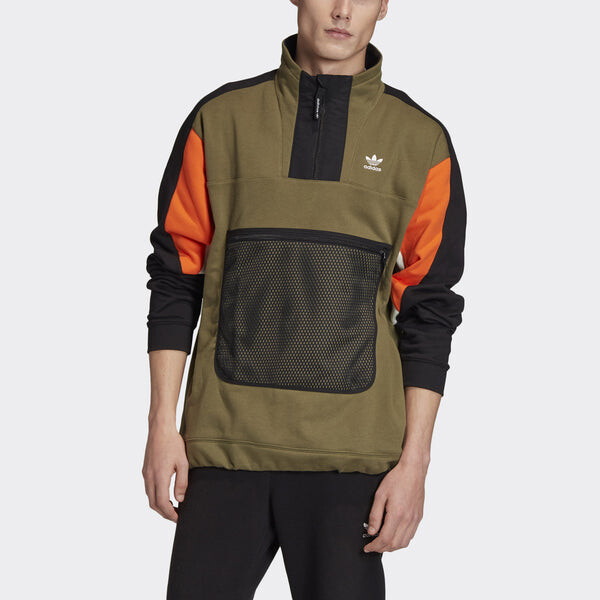 Толстовка adidas originals PT3 1/ Full-Zip Jacket Men Olive, зеленый — фото 3