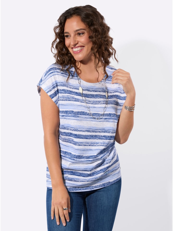 

Футболка с принтом в цветах экрю и ледяного голубого WITT WEIDEN, Синий, Футболка с принтом в цветах экрю и ледяного голубого WITT WEIDEN