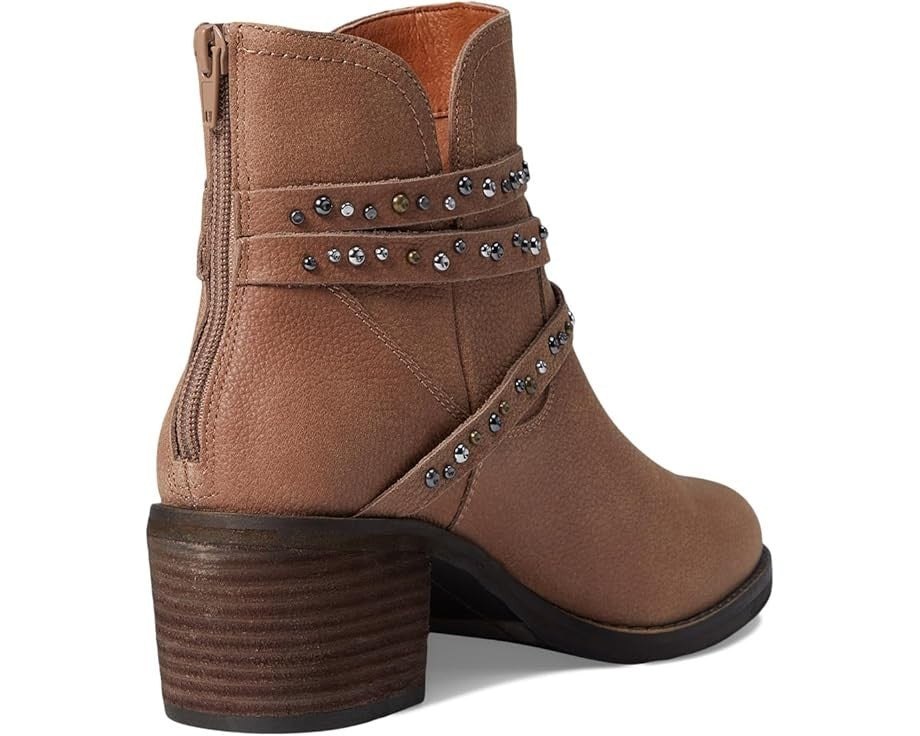 Lucky Brand Callam Ботильоны женские кожаные тани с заклепками, коричневый — фото 4