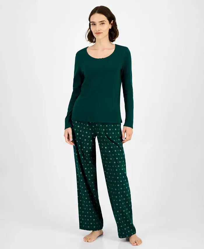 

Женская футболка с длинным рукавом Charter Club, зеленый