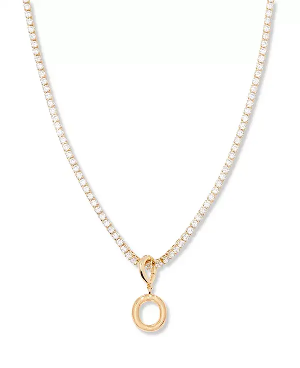 

Позолоченное мини-колье-теннисная цепочка с инициалами Изабеллы Brook & York, gold-o