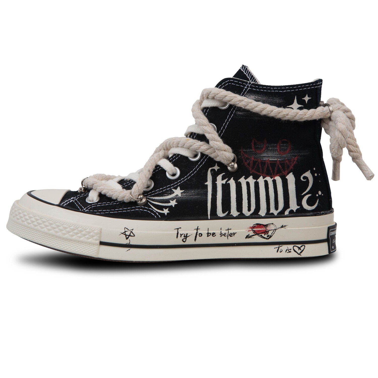 Парусиновые кеды Chuck 70 Унисекс С Высоким Берцем Белого цвета Converse, черный/белый