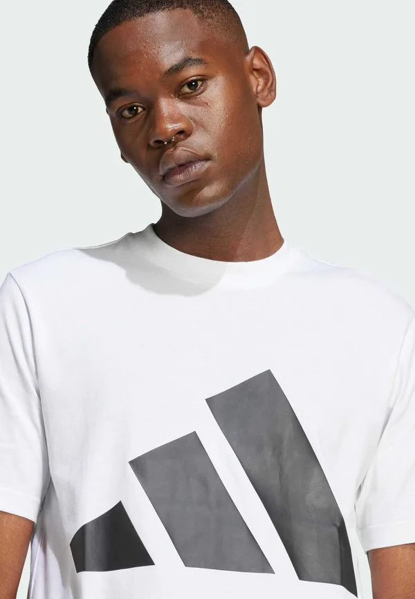 M bl sj t print tshirt Adidas Sportswear, White Black — фото 3