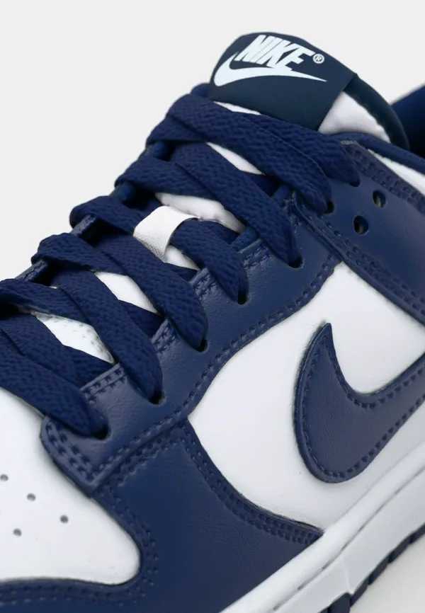 Кроссовки dunk low retro унисекс Nike Sportswear, White/Midnight Navy — фото 3