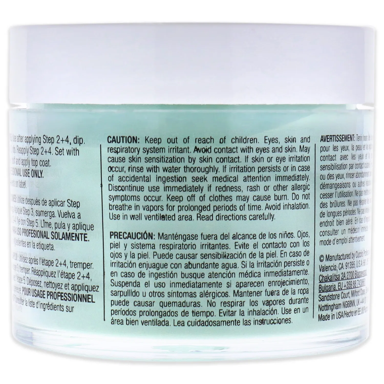 Система для окрашивания ногтей Pro Powder Polish Nail Colour Dip System - Mint Sorbet от Cuccio Colour for Women - 1,6 унции (47 г) пудры для ногтей — фото 2