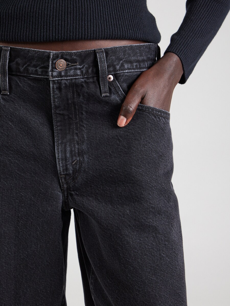 Мешковатые джинсы LEVI'S , черный деним — фото 3