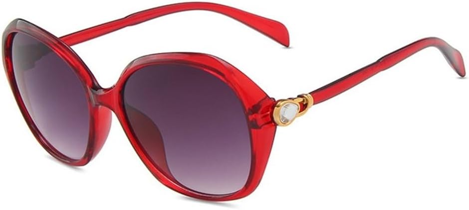 

Большие женские солнцезащитные очки в винтажном стиле, каплевидные, с кристальными вставками на дужках, защита от УФ-излучения UV400, для путешествий HCPIHF, C5 Red Gray