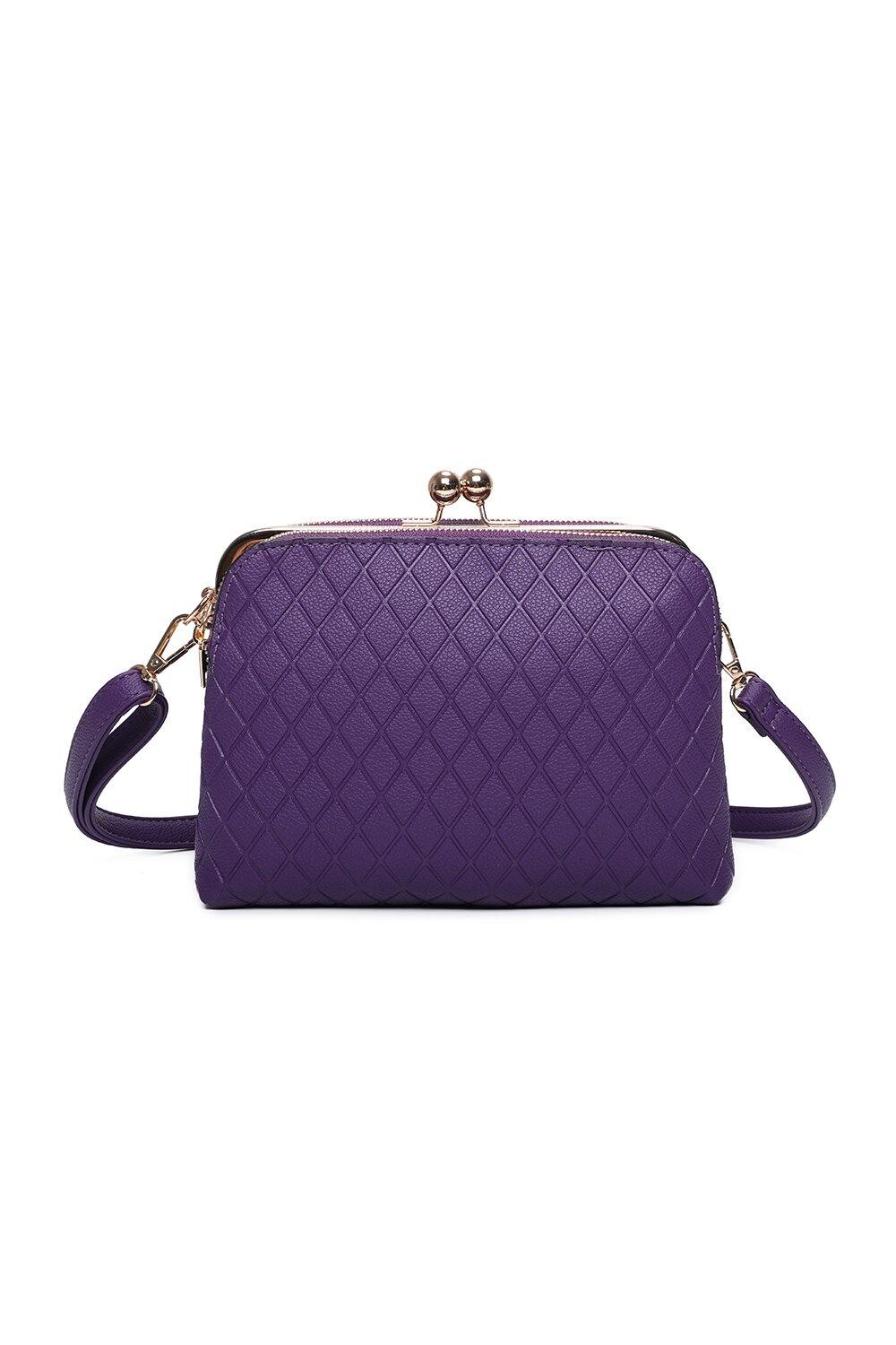 

Сумка на плечо Hira из искусственной кожи с ромбовидным узором Fontanella Fashion, фиолетовый