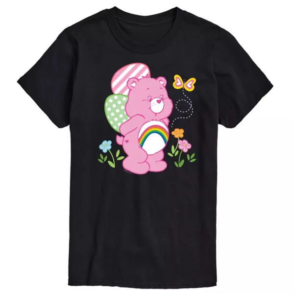 

Футболка мужская с принтом "Care Bears" - Cheer Bear в пасхальной сцене Licensed Character, черный