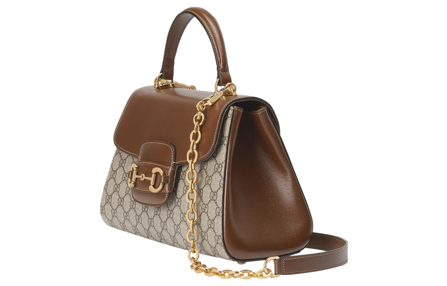 Сумка Gucci Horsebit 1955 из канвы GG Supreme с кожаной отделкой — фото 4