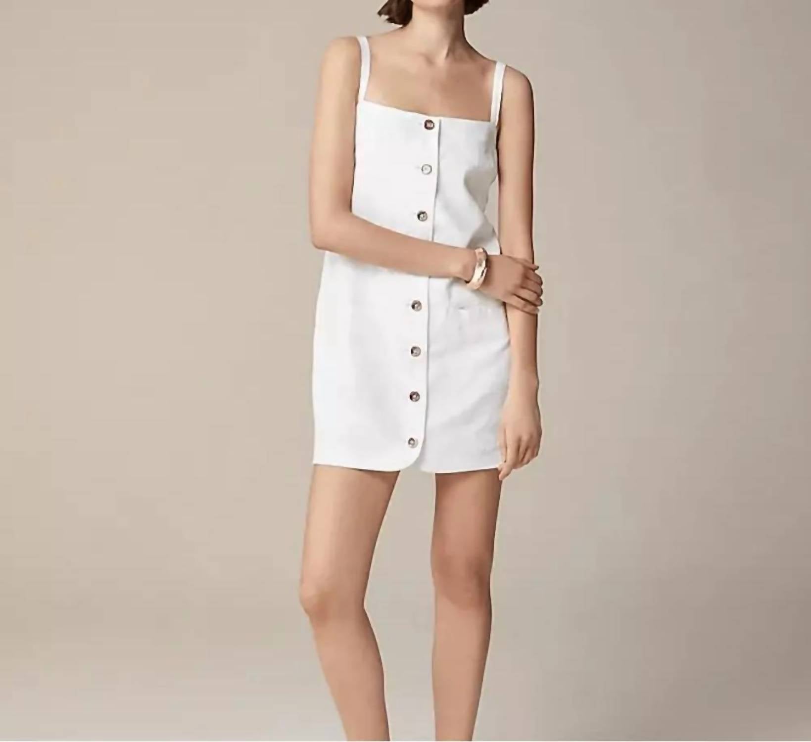 

Льняное платье Клаудия белого цвета J.Crew