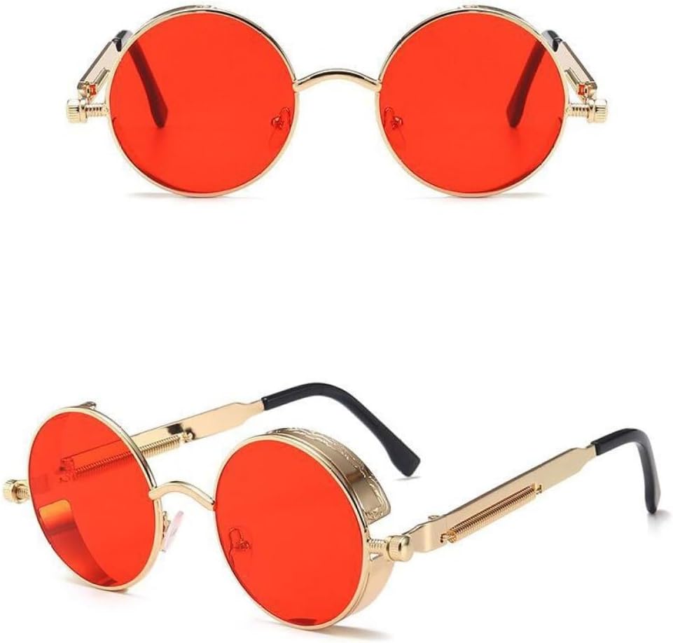 

Солнцезащитные очки MUTYNE в классическом готическом стиле стимпанк для женщин, винтажные, в круглой металлической оправе, с защитой от УФ-излучения UV400 (женские и мужские), 2