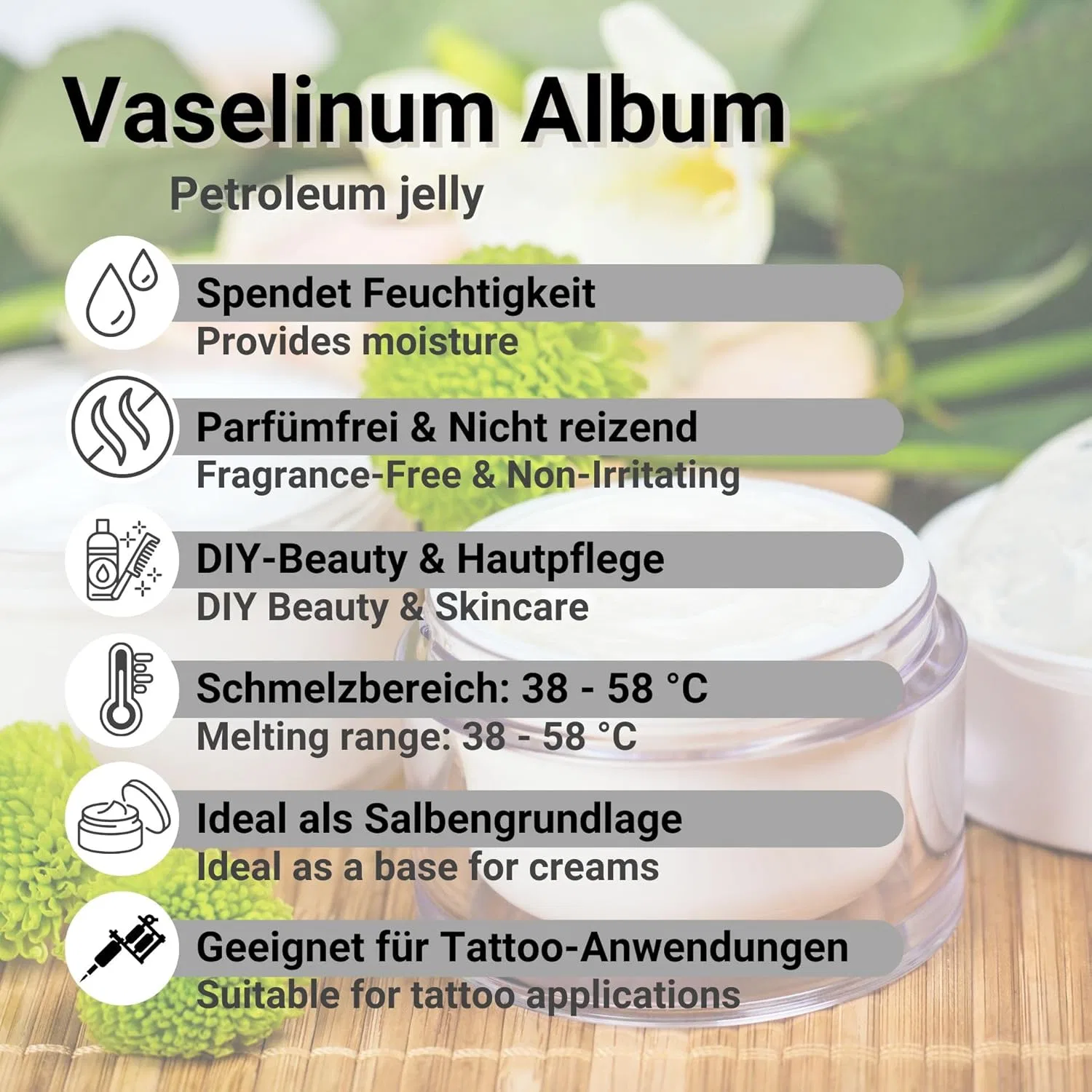 Вазелин Vaselinum Album 5 л для ухода за татуировками Distrebution — фото 2