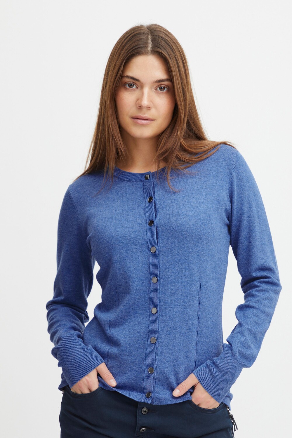 

Кардиган PULZ Jeans Strickjacke, синий