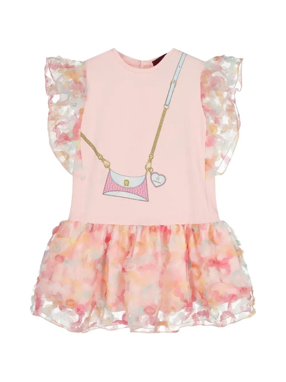 Платье с оборками Aigner Kids, розовый