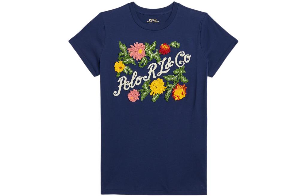 

Polo Ralph Lauren Женская футболка SS22, темно-синяя, Синий, Polo Ralph Lauren Женская футболка SS22, темно-синяя