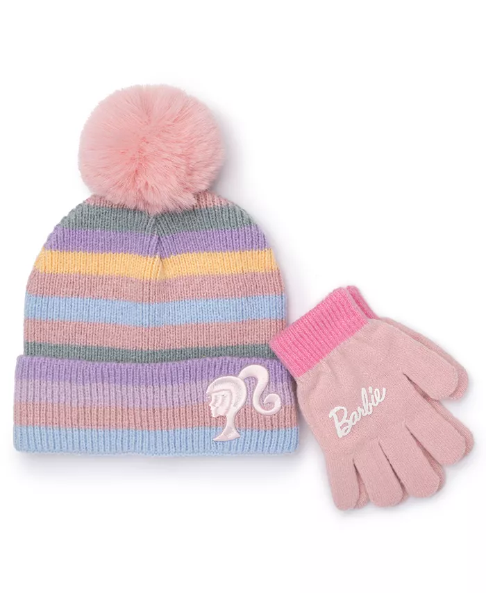 

Barbie Big Girls набор из двух предметов: шапочка и перчатки Berkshire, мультиколор