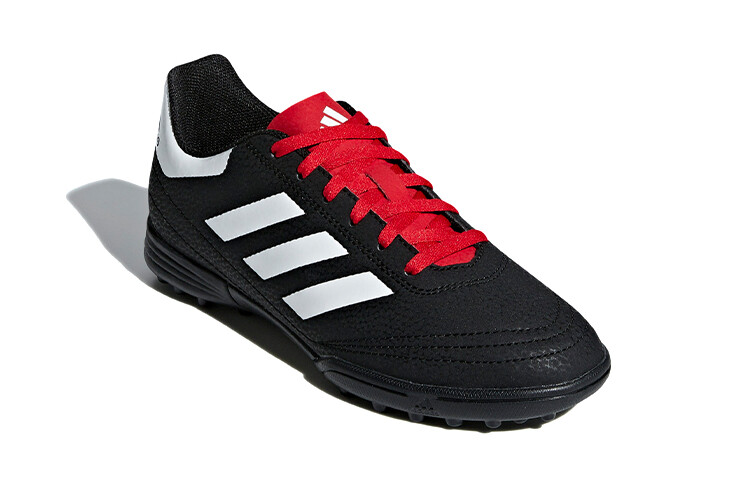 Футбольные бутсы Goletto Kids, низкие, № 1, черные/ярко-белые/светло-алые Adidas — фото 3