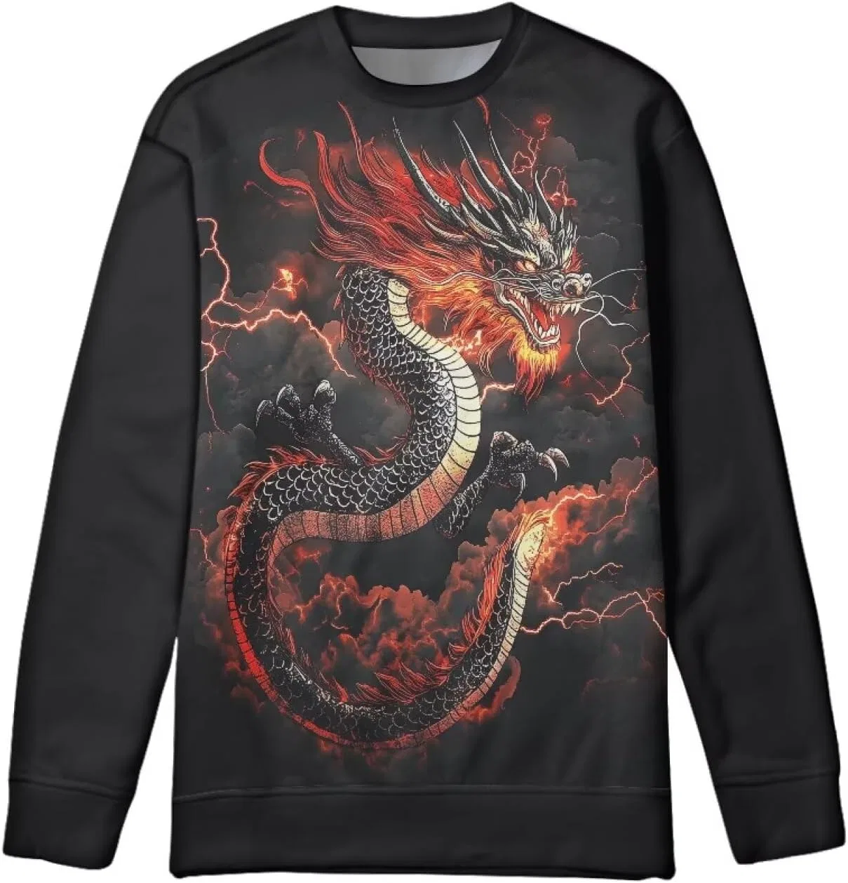 Детский свитшот, дракон, ZPINXIGN, Dragon Black — фото 3