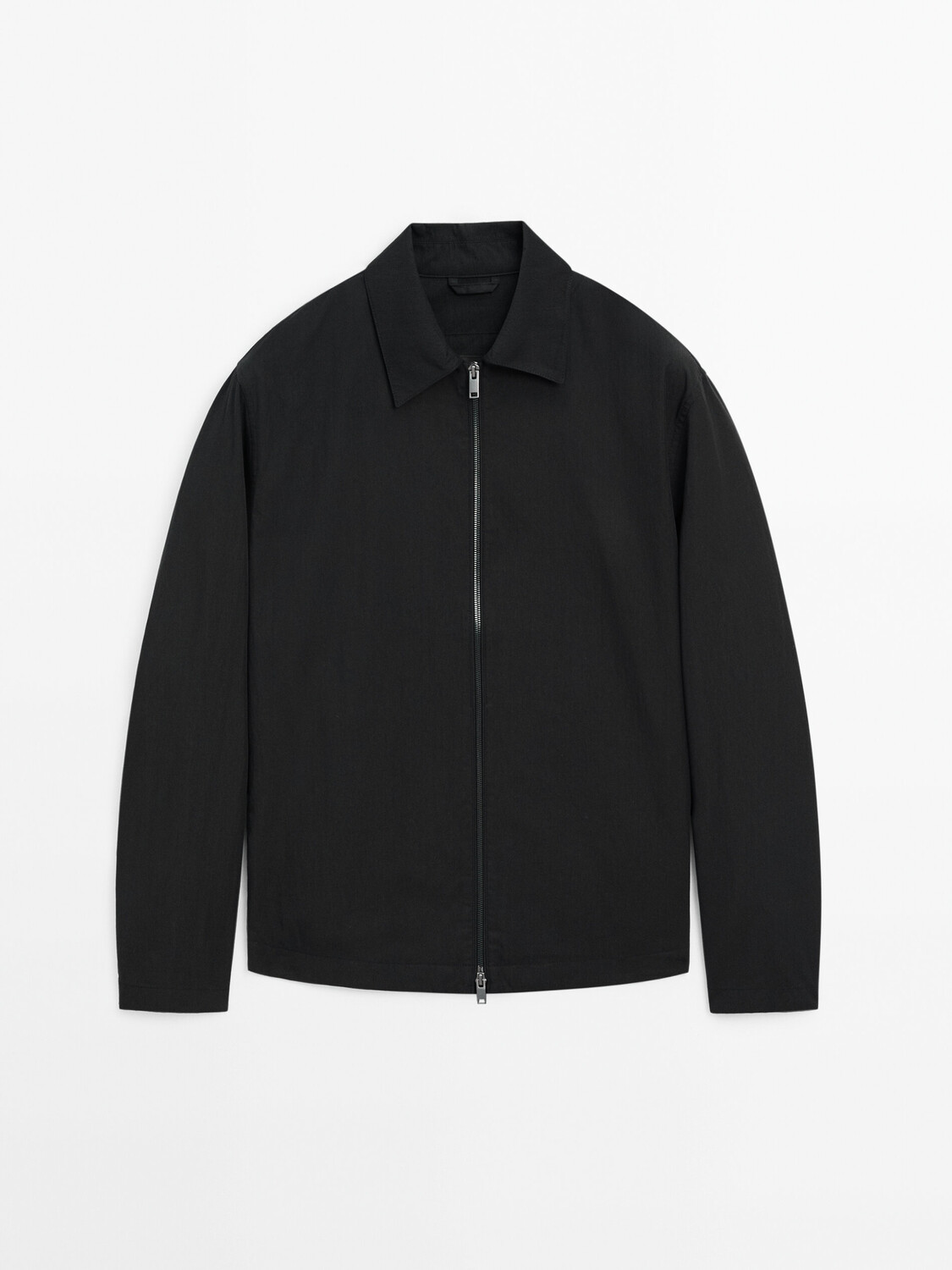 

Саржевая куртка на молнии Massimo Dutti, синий