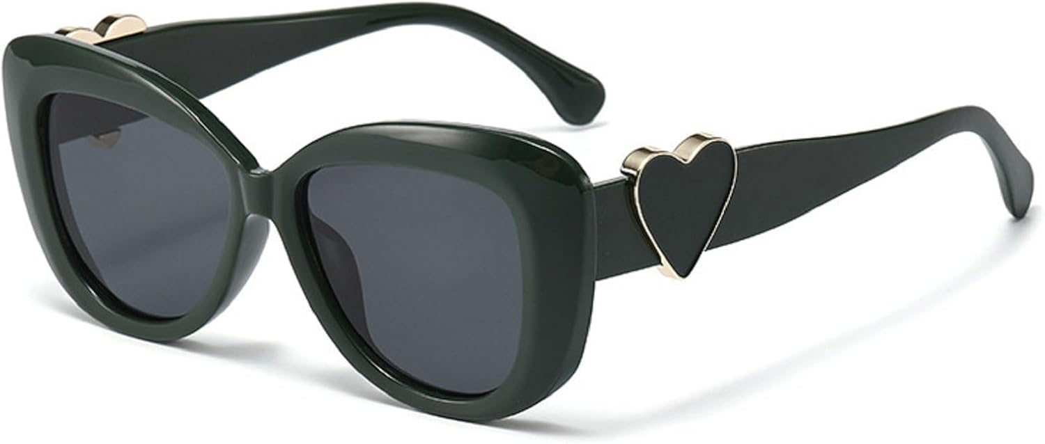 

Модные квадратные солнцезащитные очки для женщин и мужчин, в форме сердца, уникальные дизайнерские стильные солнцезащитные очки в панк-стиле с квадратной оправой mincl, Green