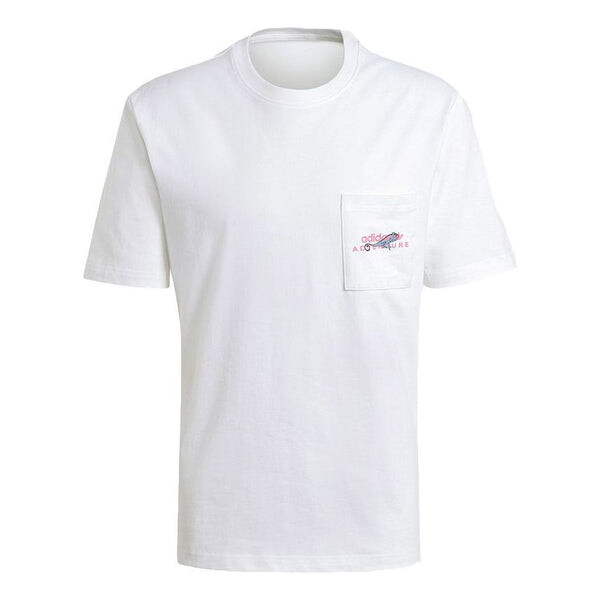 

Футболка originals adv pkt logo teeee sports round neck short sleeve white Adidas, белый