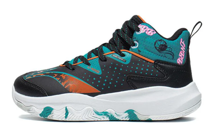 Li-Ning YOUNG Cushioning Rebound Low top детские баскетбольные кроссовки Dark Emerald Green