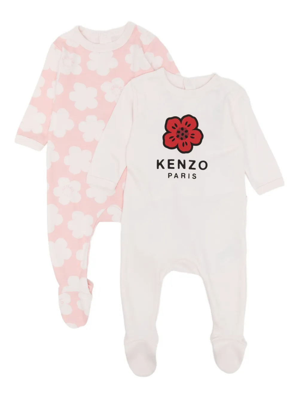 

Комплект из двух пижам с логотипом Kenzo Kids, розовый
