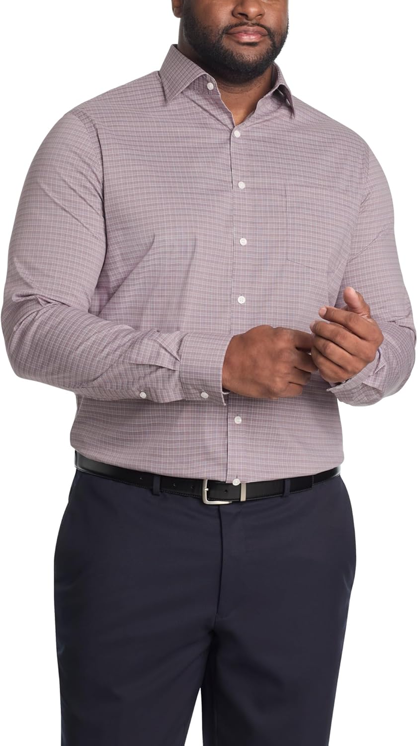 

Рубашка мужская Michael Kors Travel Stretch Big Fit (Big and Tall), Wine