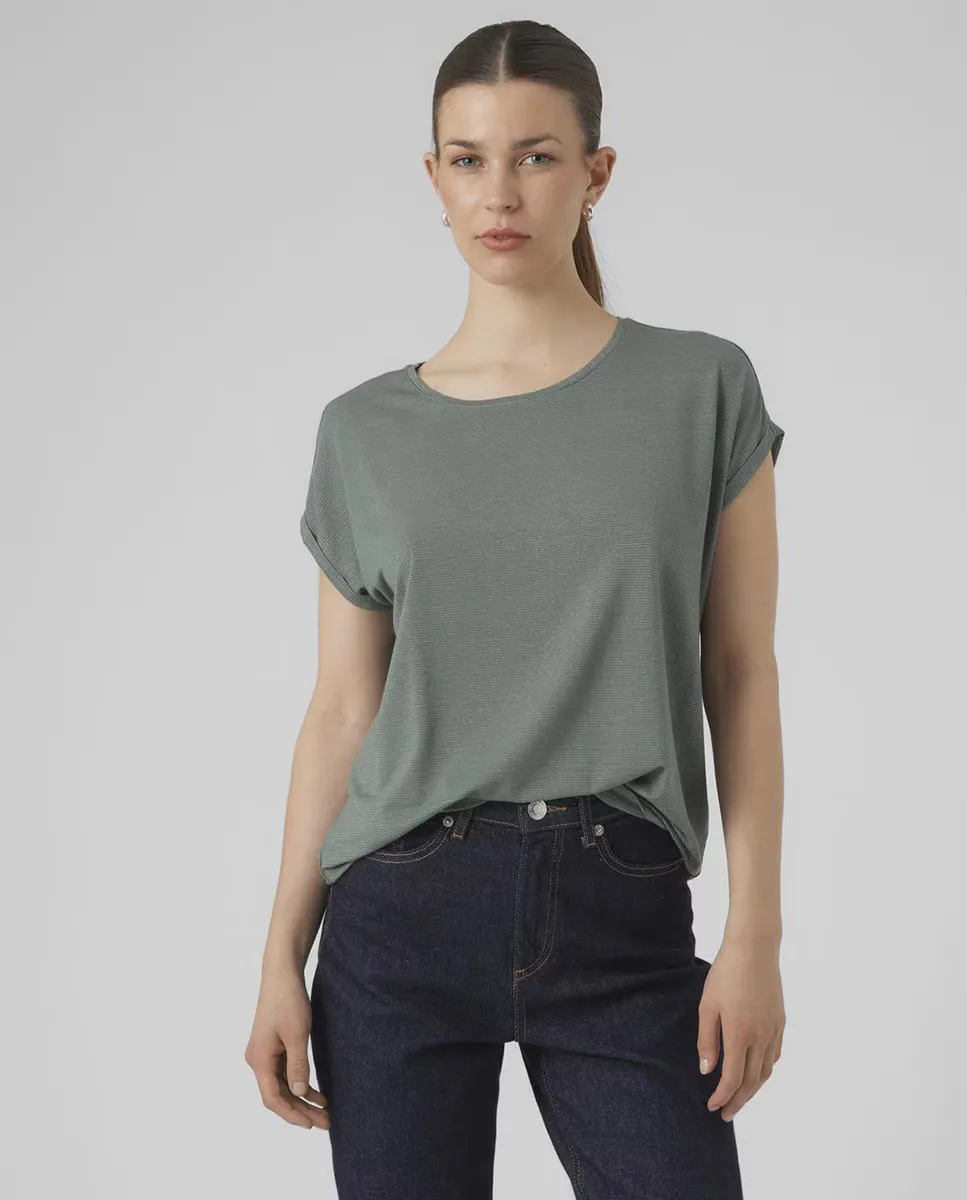 

Женская футболка с круглым вырезом и короткими рукавами Vero Moda, цвет Verde Agua