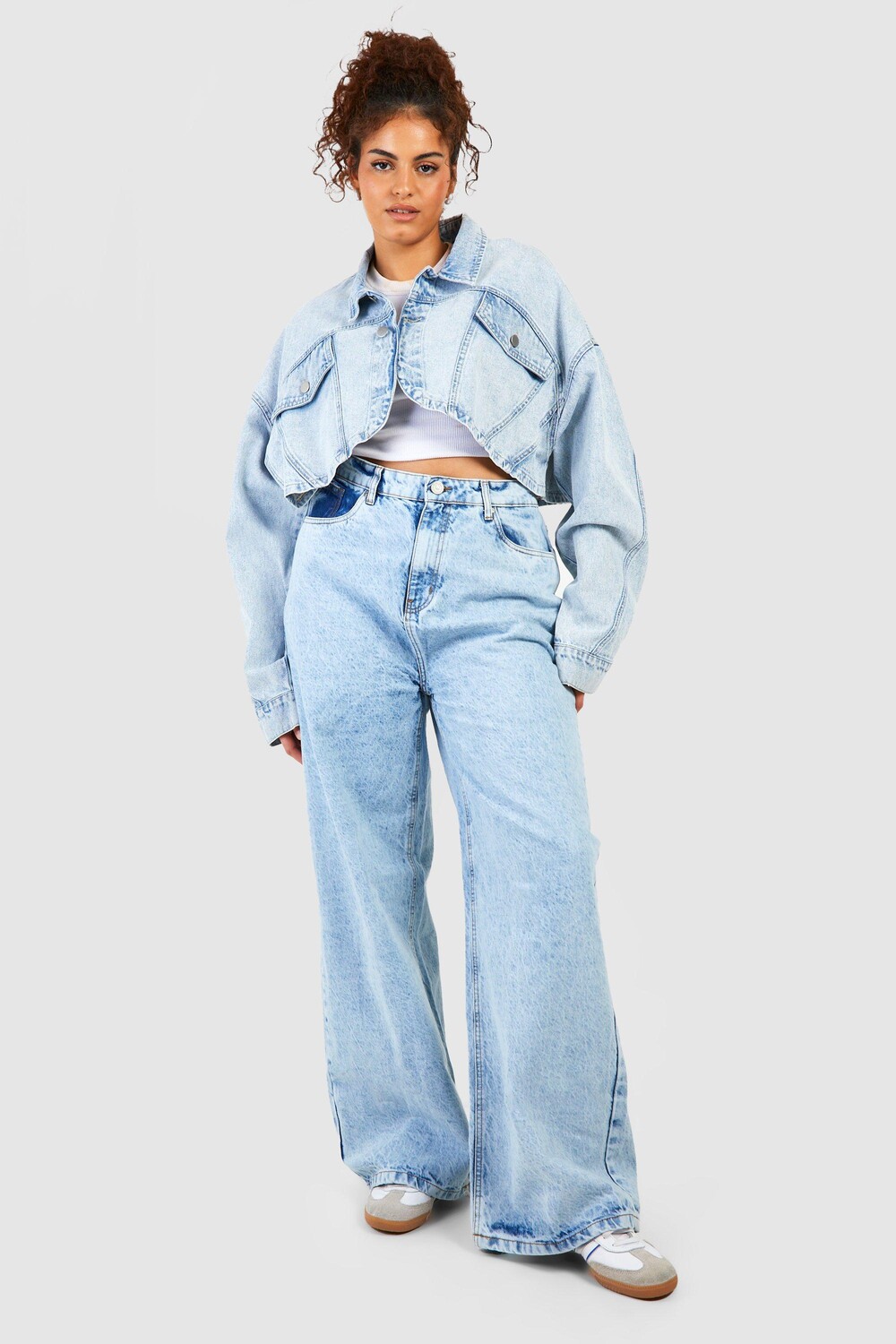 

Базовые прямые джинсы plus Boohoo, синий