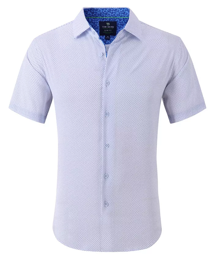 

Мужская облегающая рубашка с коротким рукавом Performance Button Down Tom Baine, белый