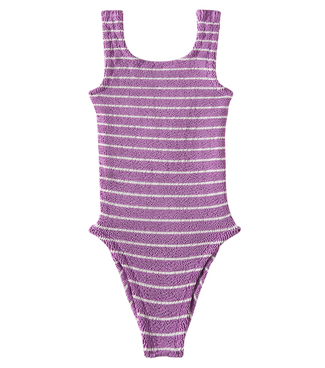

Классический полосатый купальник Hunza G Kids, Lavender / White