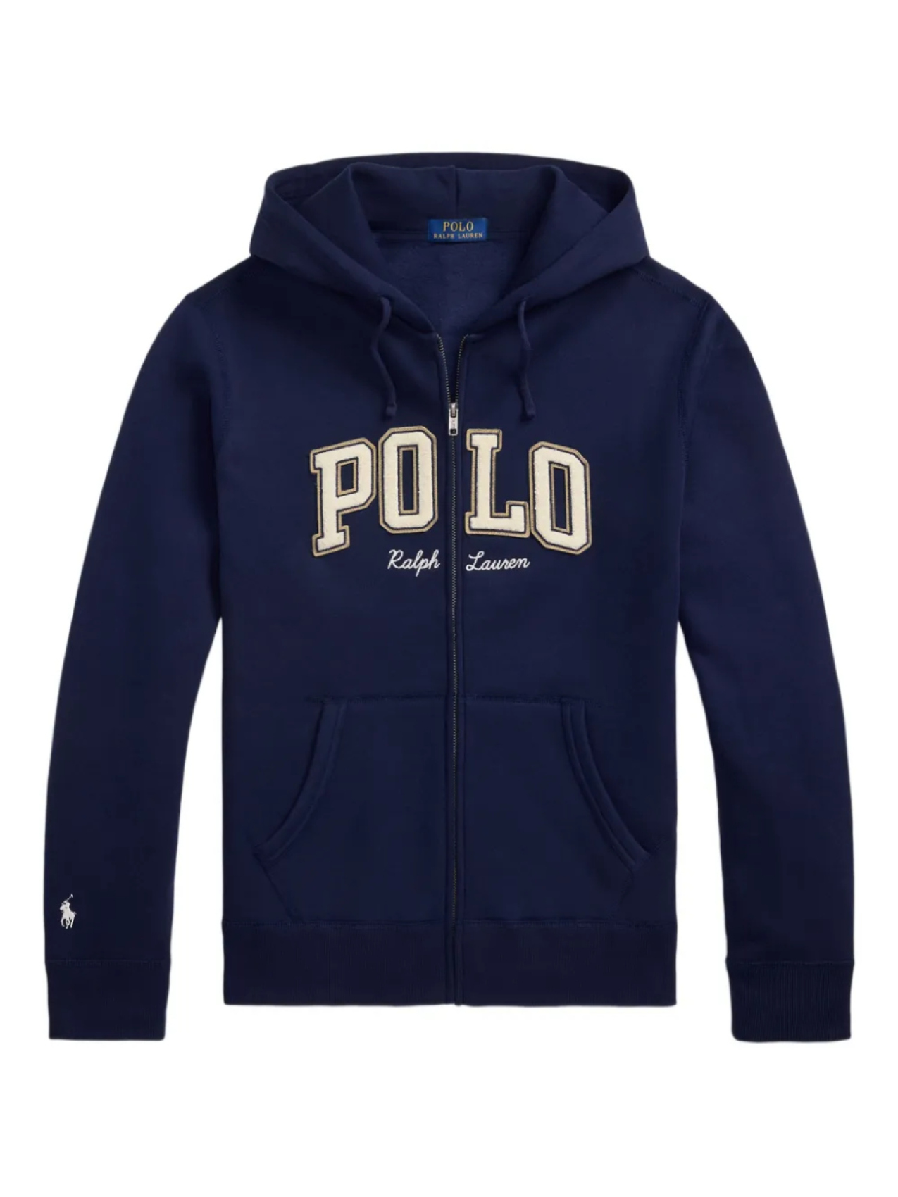

Толстовка с капюшоном на молнии с вышитым логотипом Polo Ralph Lauren, синий