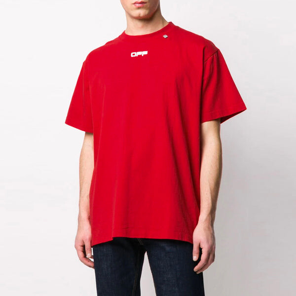Футболка OFF-WHITE Painting Arrow Printing Short Sleeve Red, красный — фото 3