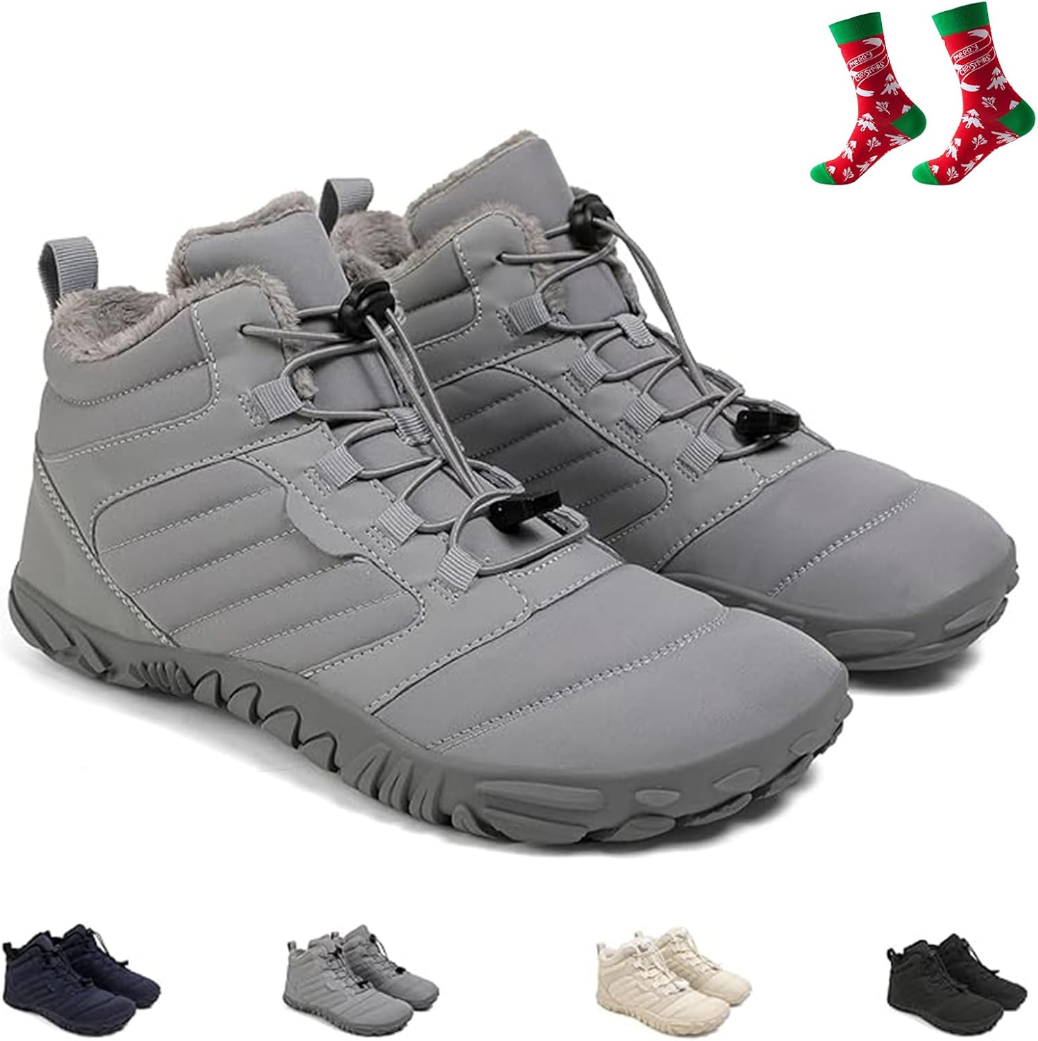 

Giltpeak Мужские босоножки широкие, зимние мужские босоножки, зимние широкие туфли с носком, удобная обувь, ботинки, босоножки для женщин, серый