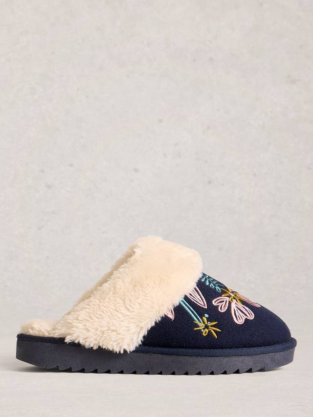 Цветочные мюли-тапочки White Stuff, Dark Navy