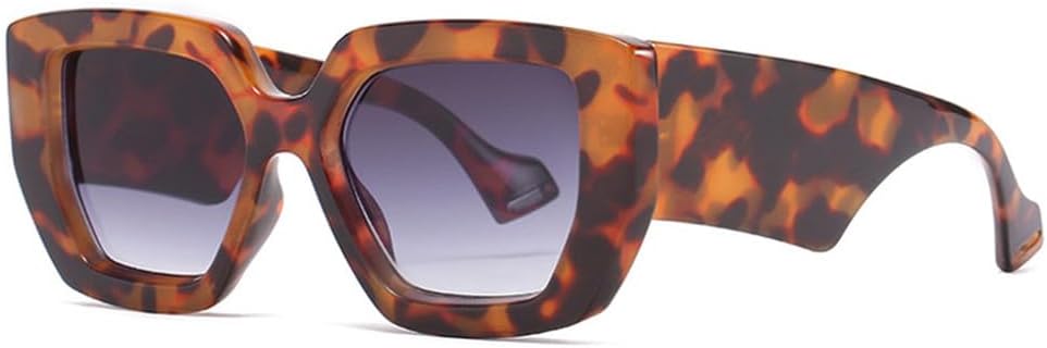 

Женские солнцезащитные очки Jelly Color Punk в большой оправе с защитой от УФ-излучения UV400 для занятий спортом на открытом воздухе, бега и езды на велосипеде generic, C2leopard-gray