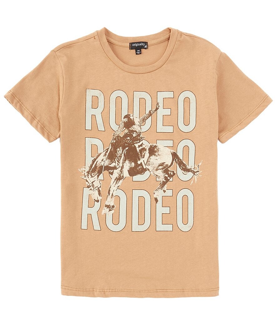 

Футболка Originality Big Girls 7–16 с короткими рукавами Rodeo Triple OS, бежевый