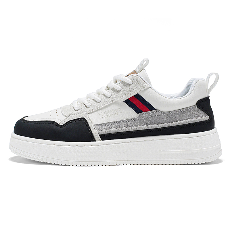 

Износостойкие дышащие низкие мужские кроссовки для скейтбординга Mulinsen, Beige Black