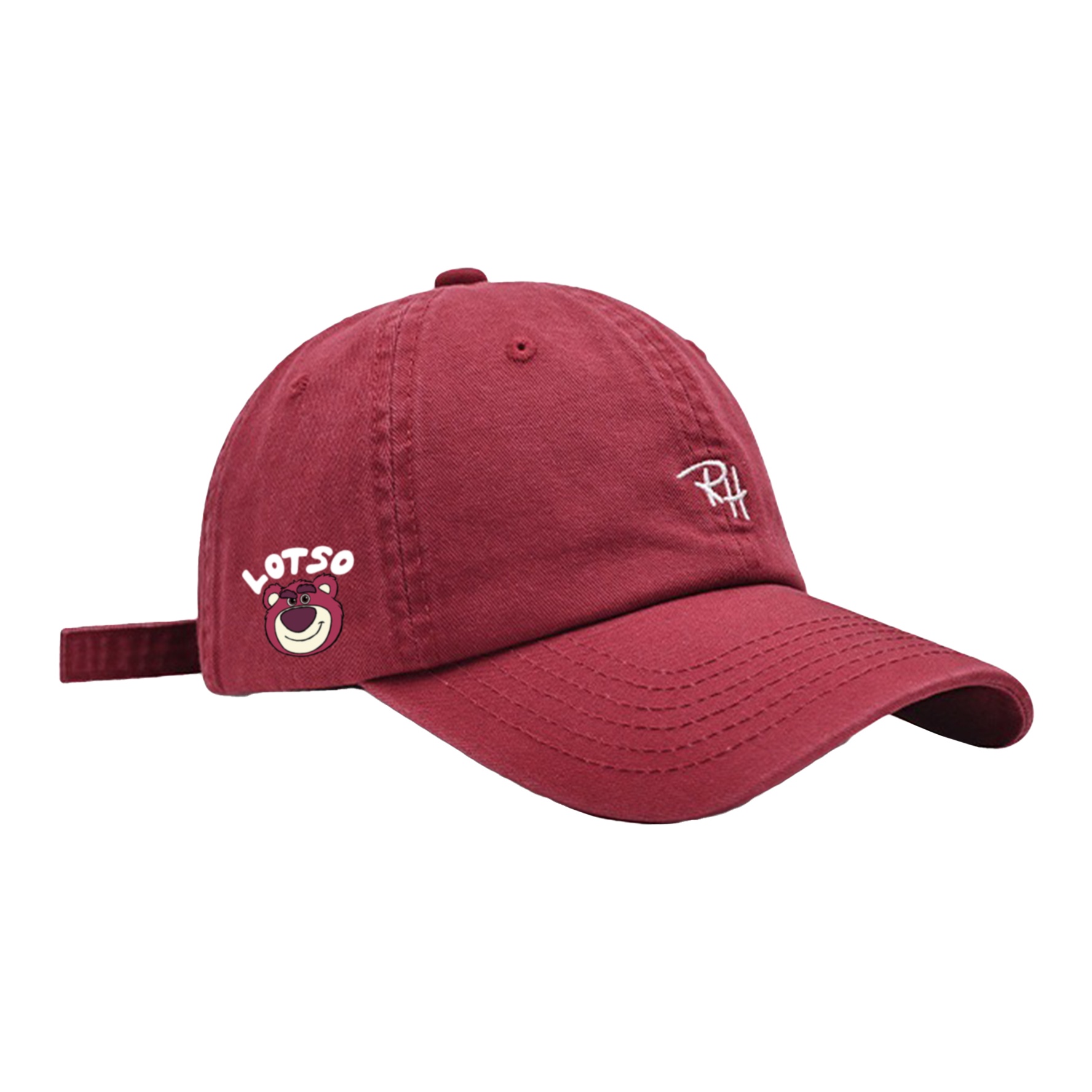 

Disney Бейсболка хлопковая унисекс серии Strawberry Bear, Burgundy